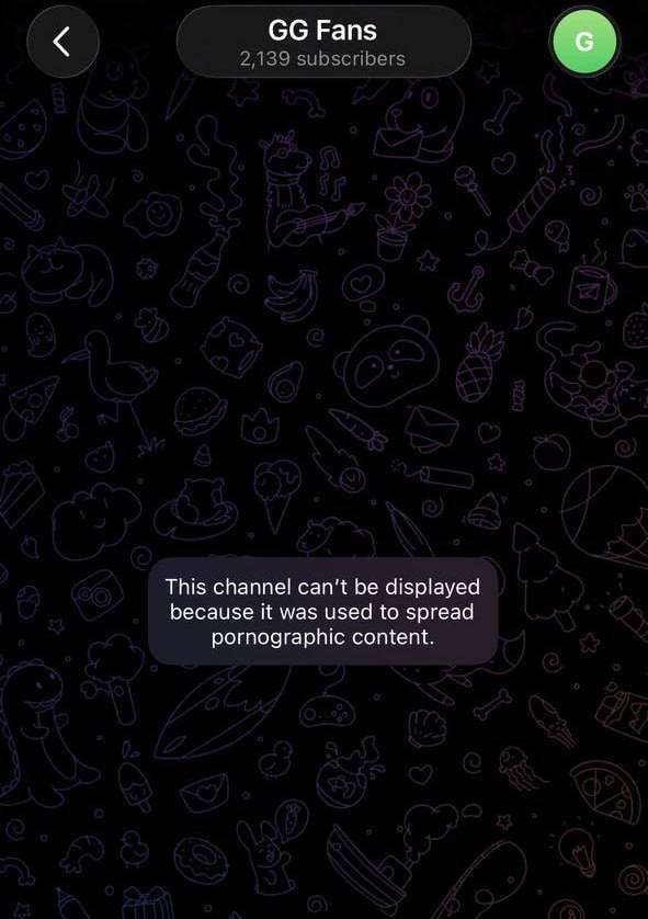 Telegram blocked channel message